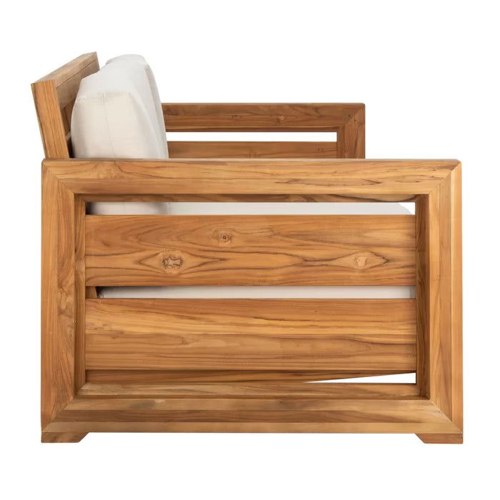 Solid Sheesham Wood Wide Outdoor Teak Patio Sofa - Furnishiaa -  -